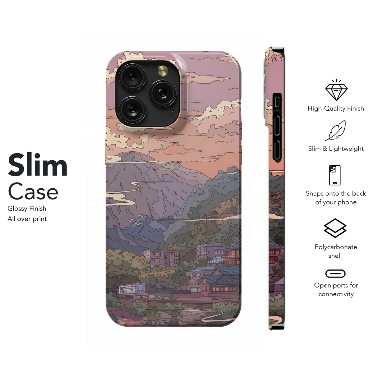 Mountain Town Sunset
 Phone Case iPhone Samsung Cover Pixel 4012 - Image 7