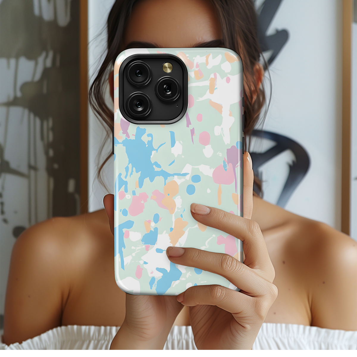 Multicolor Paint Splatter Phone Case iPhone Samsung Cover Pixel 3321 - Image 2