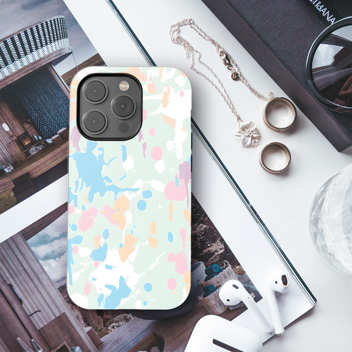 Multicolor Paint Splatter Phone Case iPhone Samsung Cover Pixel 3321 - Image 3