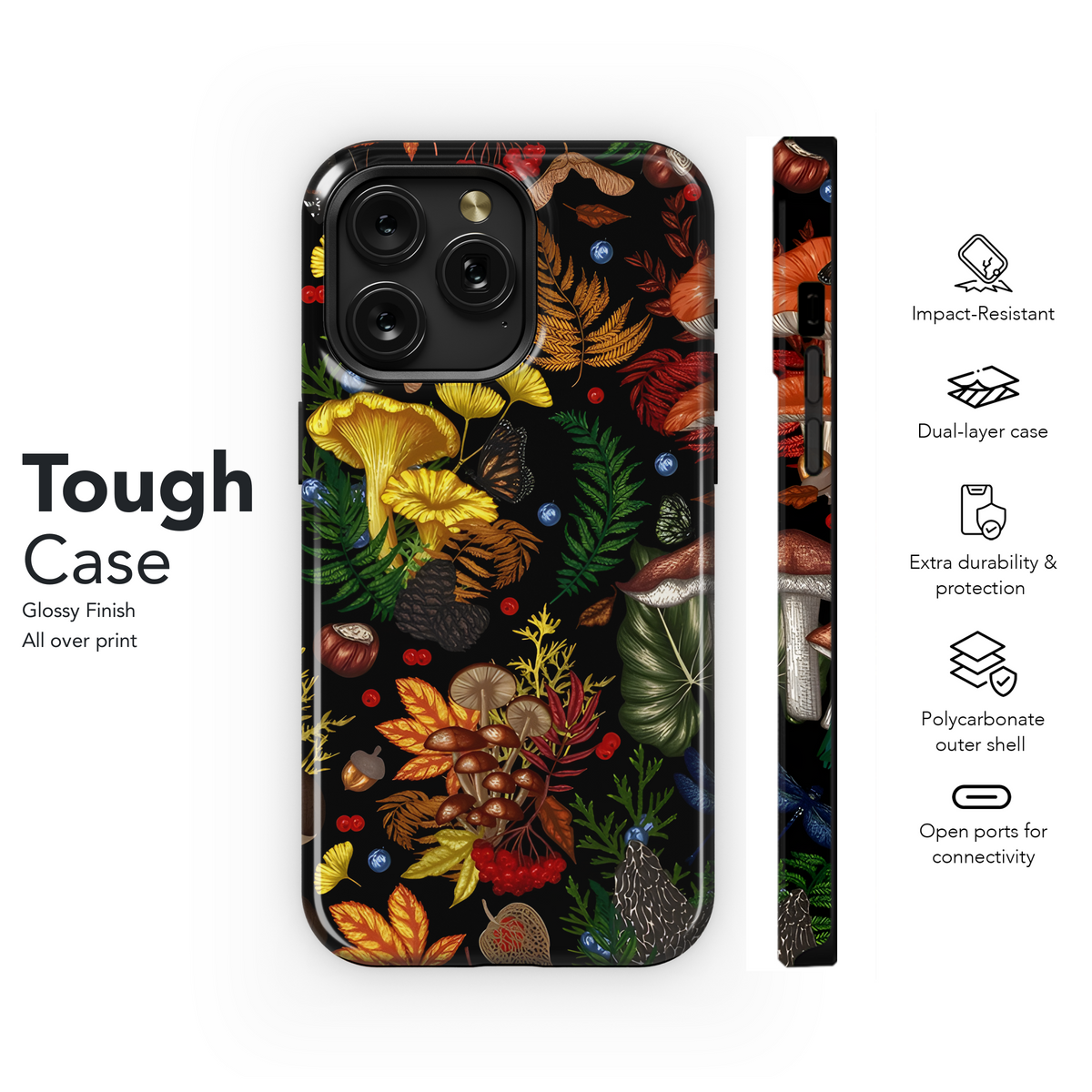 Mushroom Plant Insect Berry Phone Case iPhone Samsung Cover Pixel 2852 - Image 6