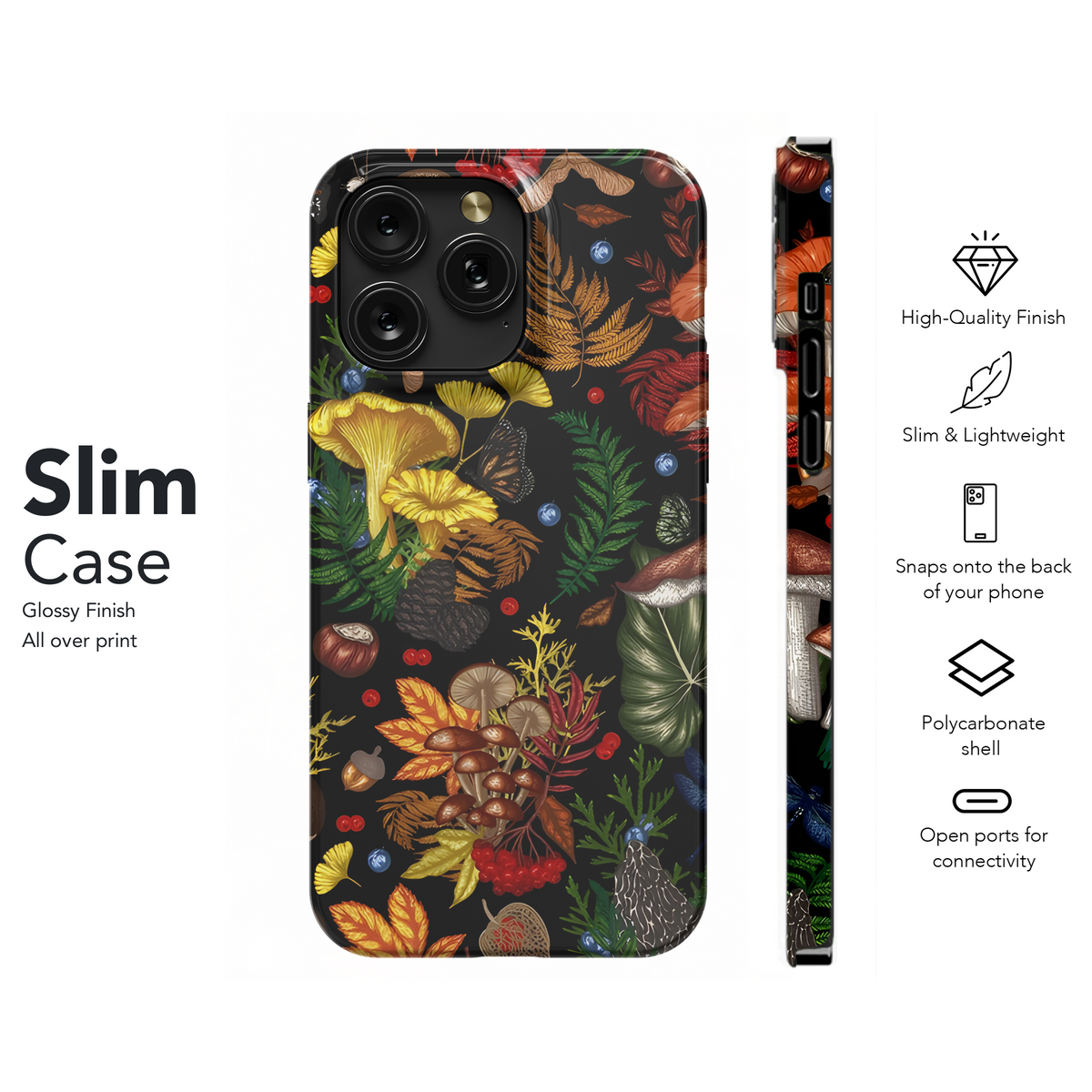 Mushroom Plant Insect Berry Phone Case iPhone Samsung Cover Pixel 2852 - Image 7