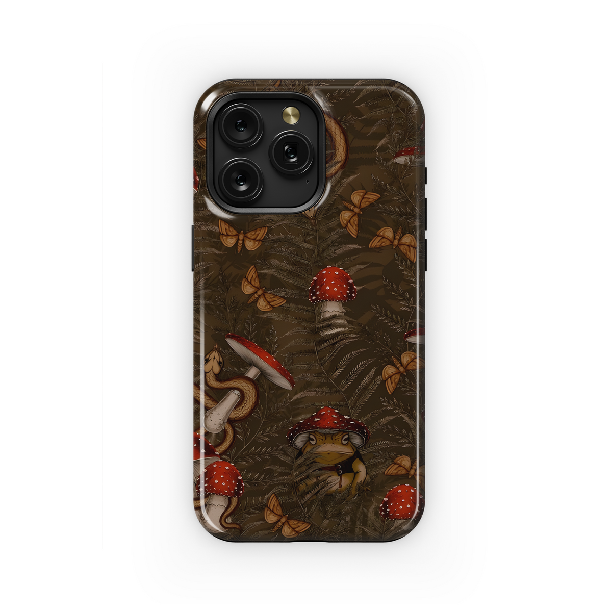 Mushroom Toad Forest Night Moths Phone Case iPhone Samsung Cover Pixel 3269 - Image 1