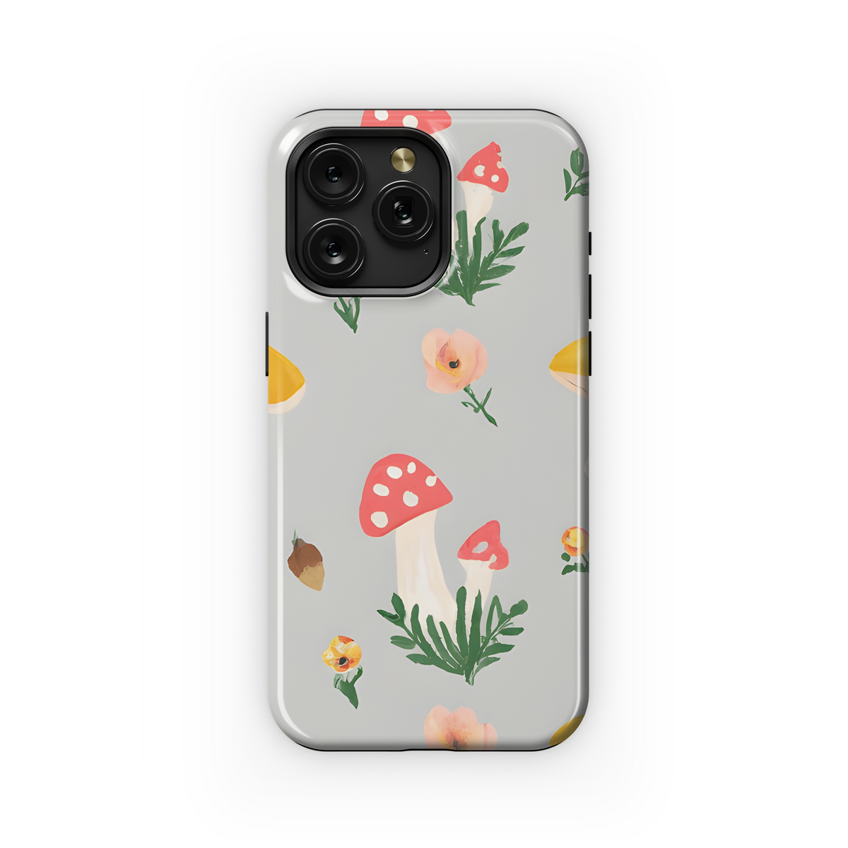 Mushrooms and Flowers Phone Case iPhone Samsung Cover Pixel 3380 - Image 1