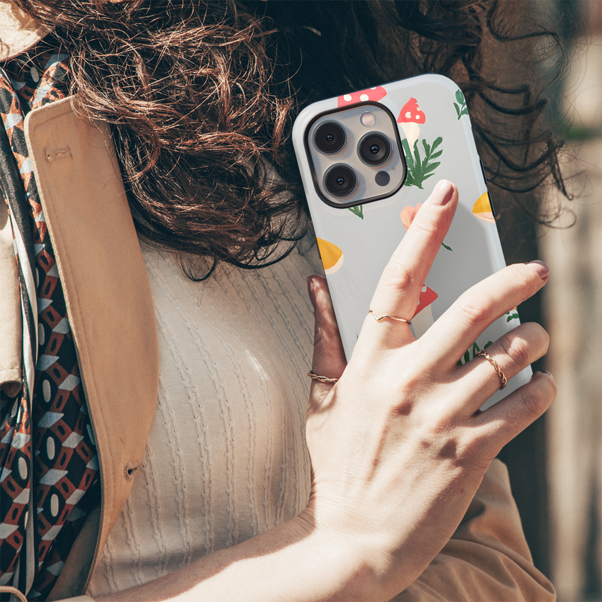 Mushrooms and Flowers Phone Case iPhone Samsung Cover Pixel 3380 - Image 5