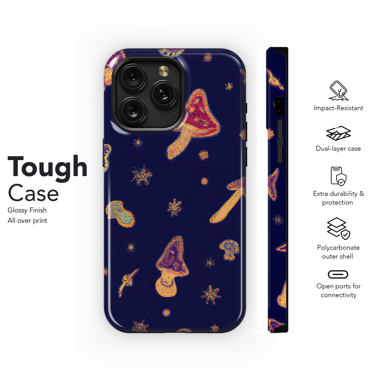 Mushrooms Magic Phone Case iPhone Samsung Cover Pixel 3619 - Image 6