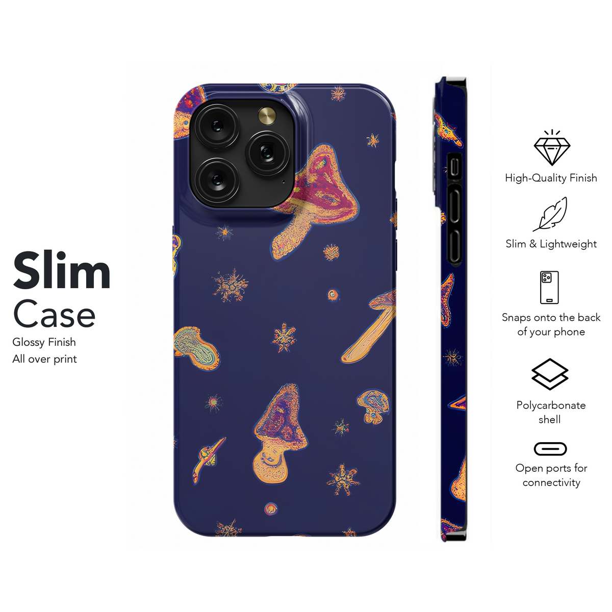 Mushrooms Magic Phone Case iPhone Samsung Cover Pixel 3619 - Image 7