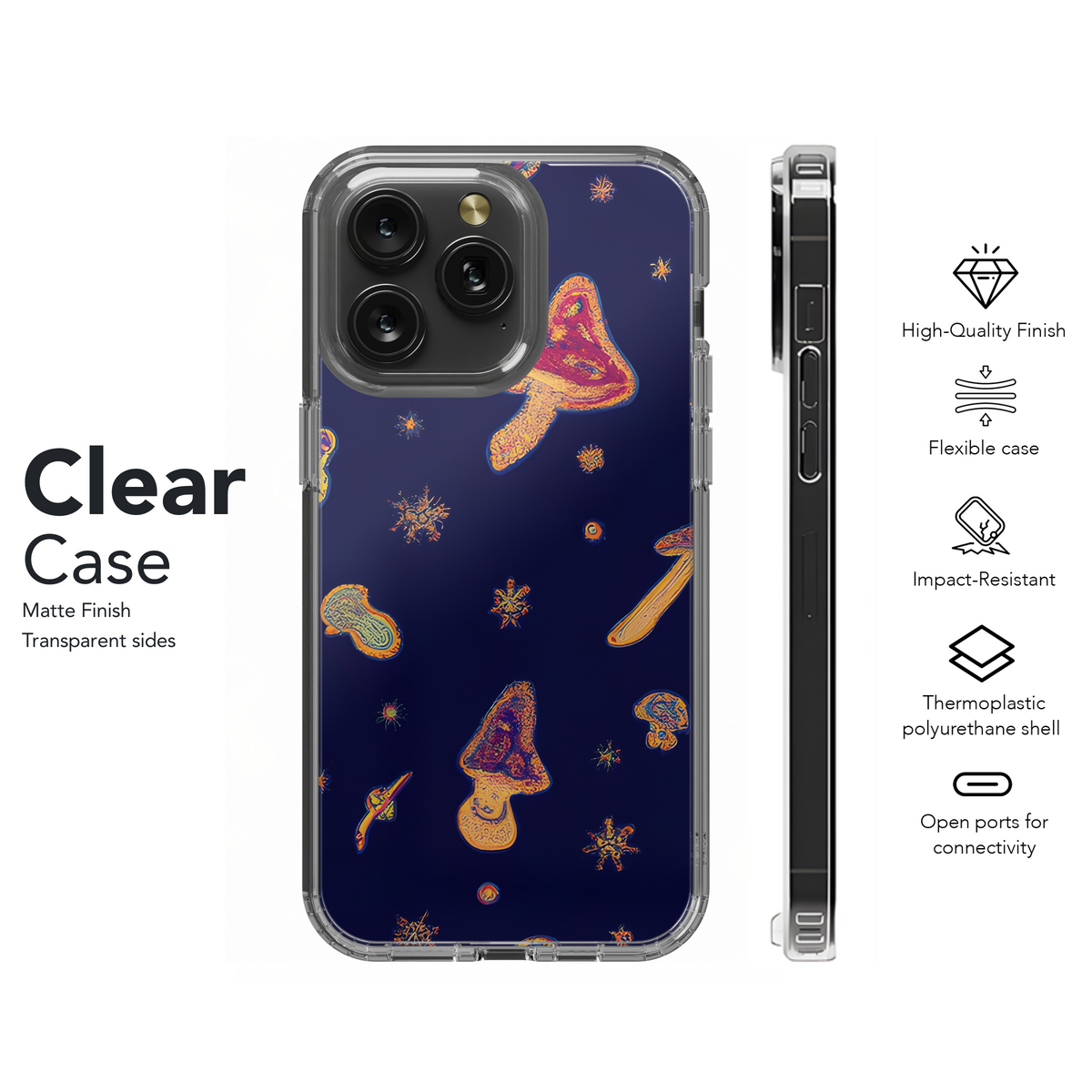 Mushrooms Magic Phone Case iPhone Samsung Cover Pixel 3619 - Image 8