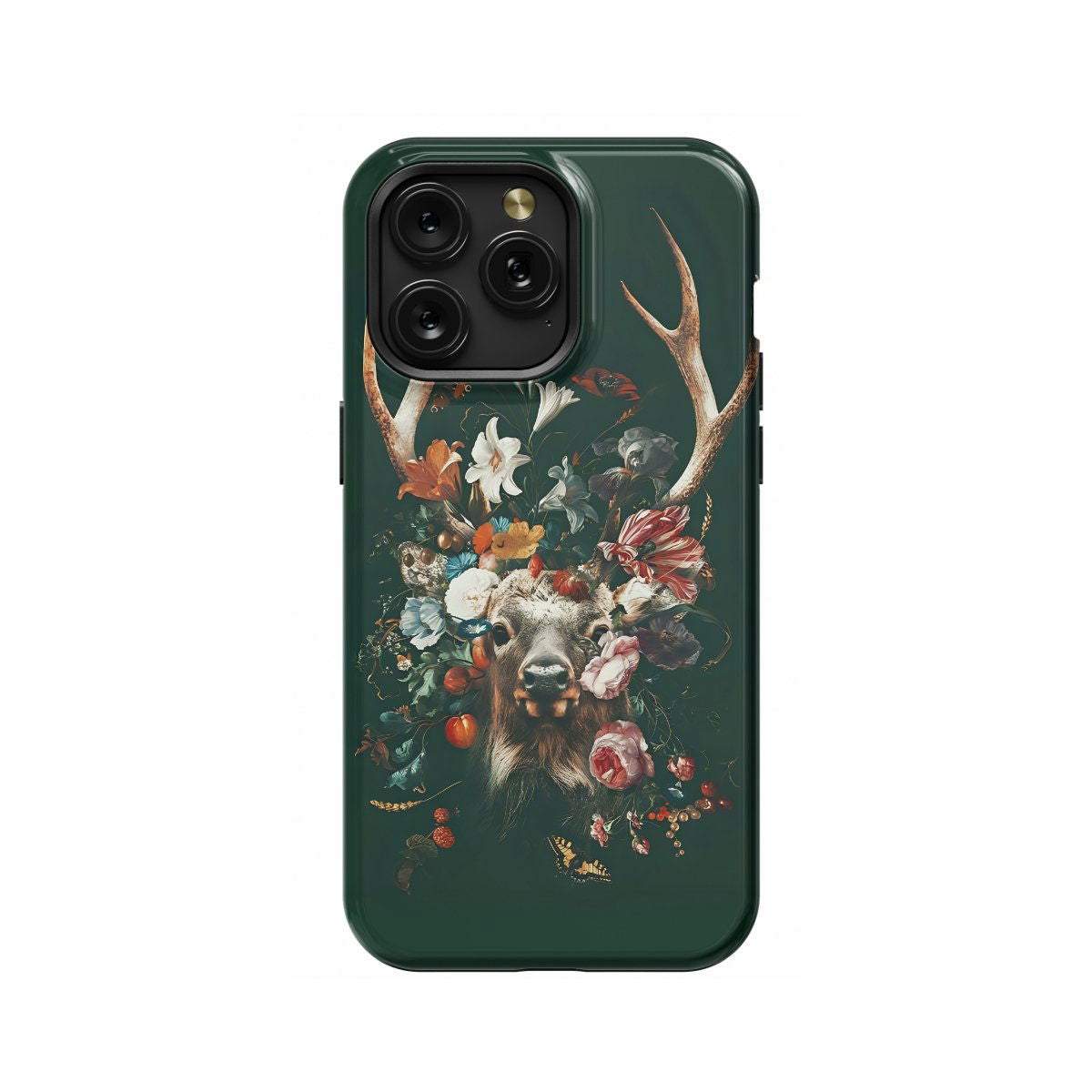 Mystical Deer Floral Phone Case iPhone Samsung Pixel & More - Image 1