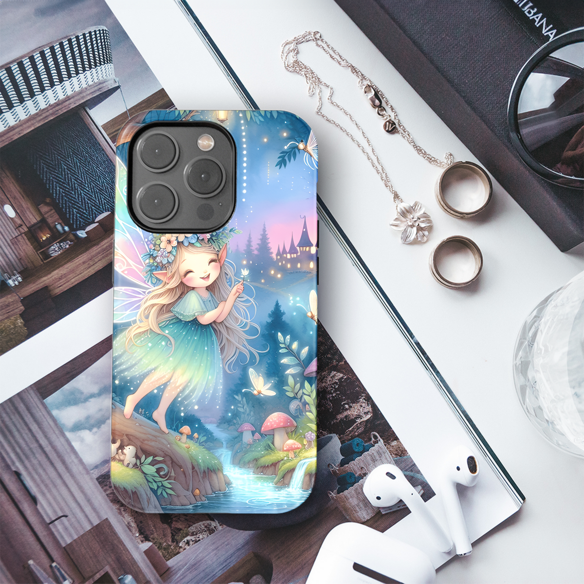 Mystical Fairy in Whimsical Forest Phone Case iPhone Samsung Cover Pixel 3512 - Image 3