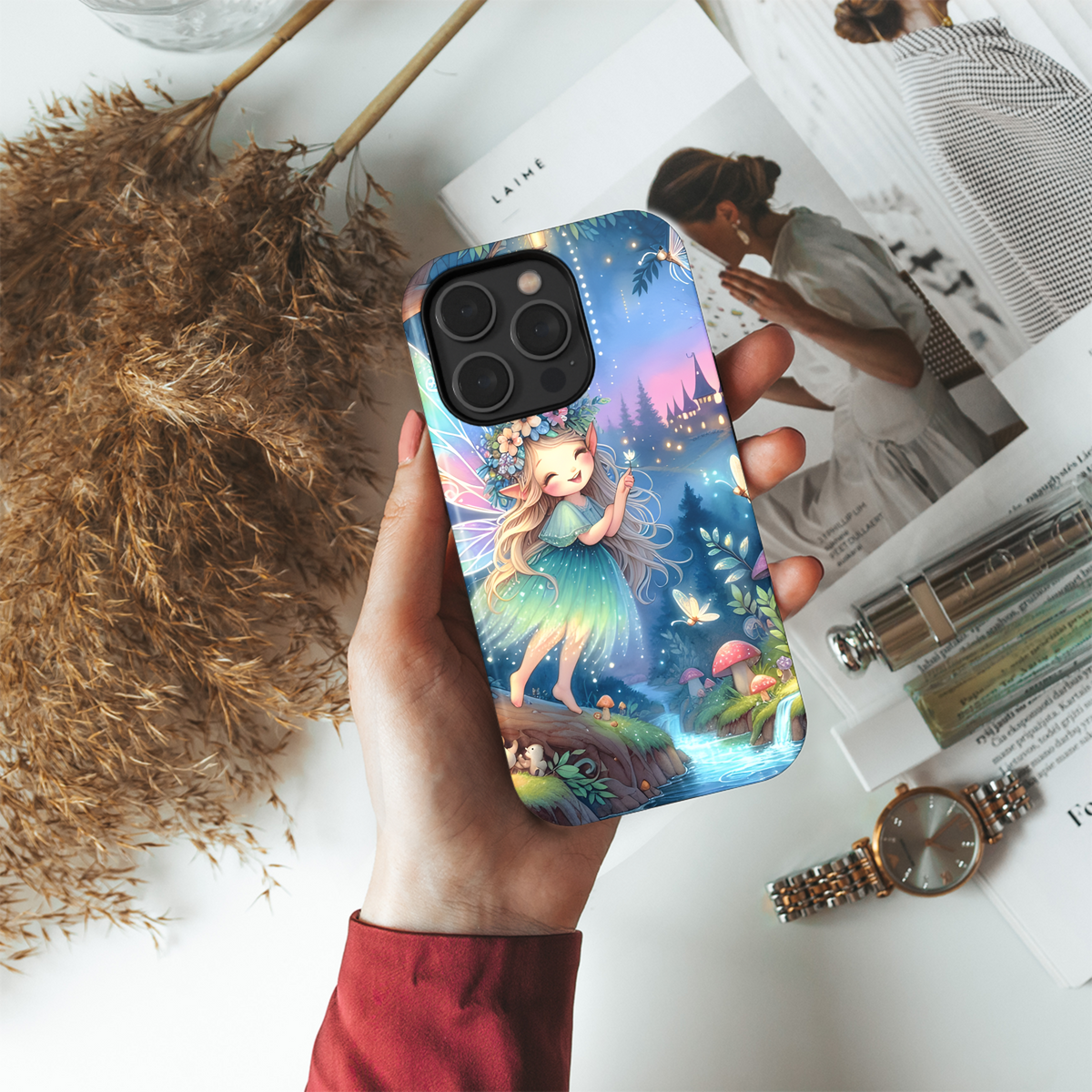 Mystical Fairy in Whimsical Forest Phone Case iPhone Samsung Cover Pixel 3512 - Image 4