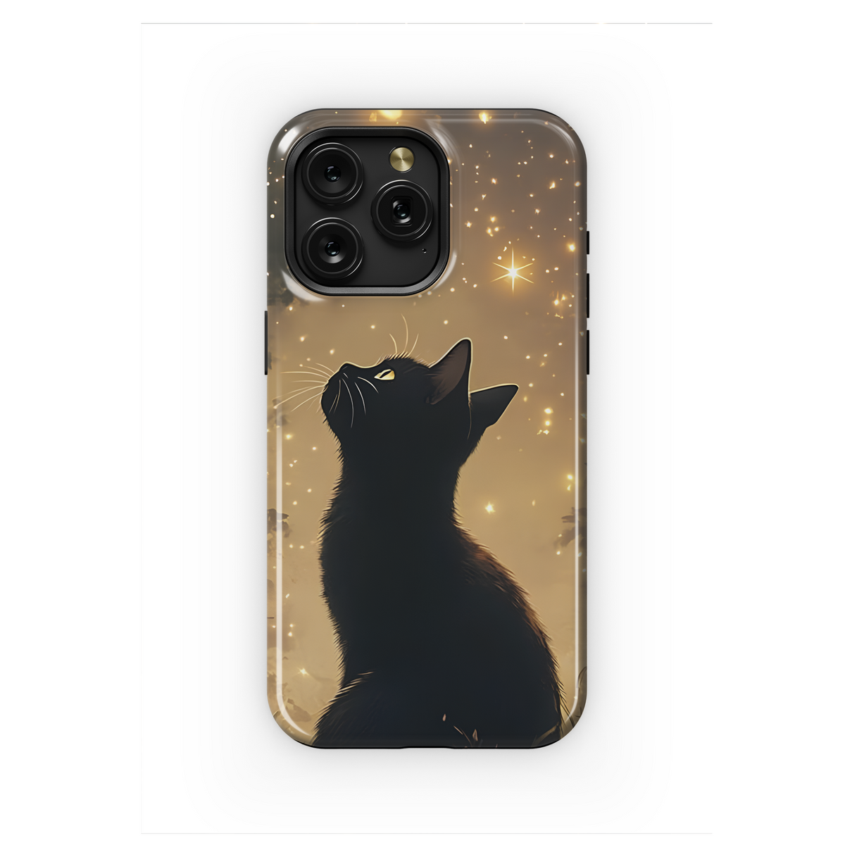 Mystical Night Black Cat Phone Case iPhone Samsung Cover Pixel 3713 - Image 1