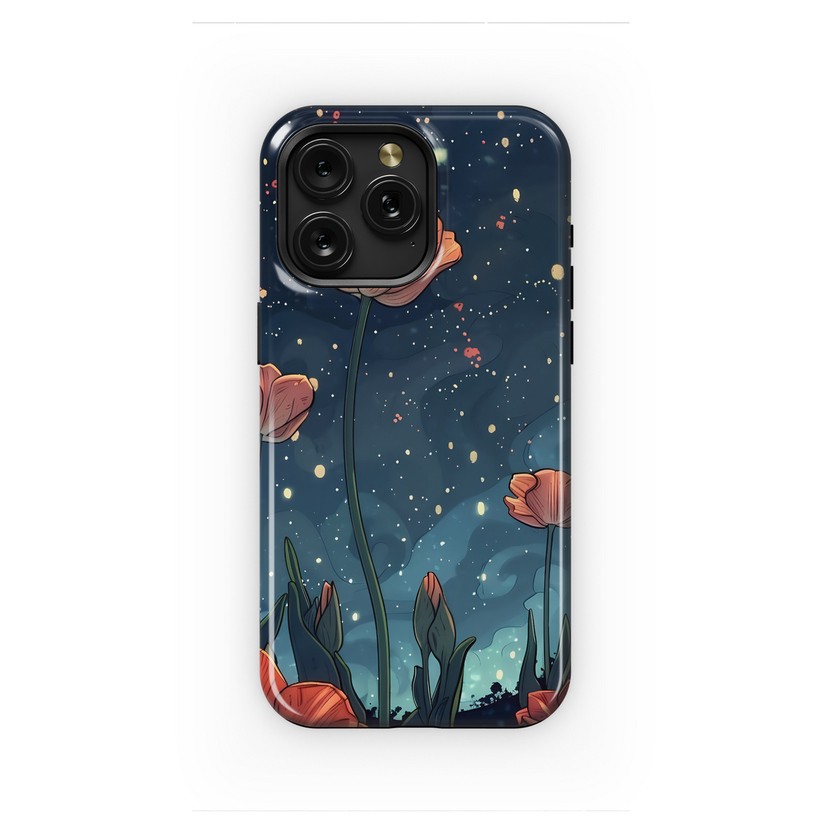 Mystical Night Wildflowers Phone Case iPhone Samsung Cover Pixel 3714 - Image 1