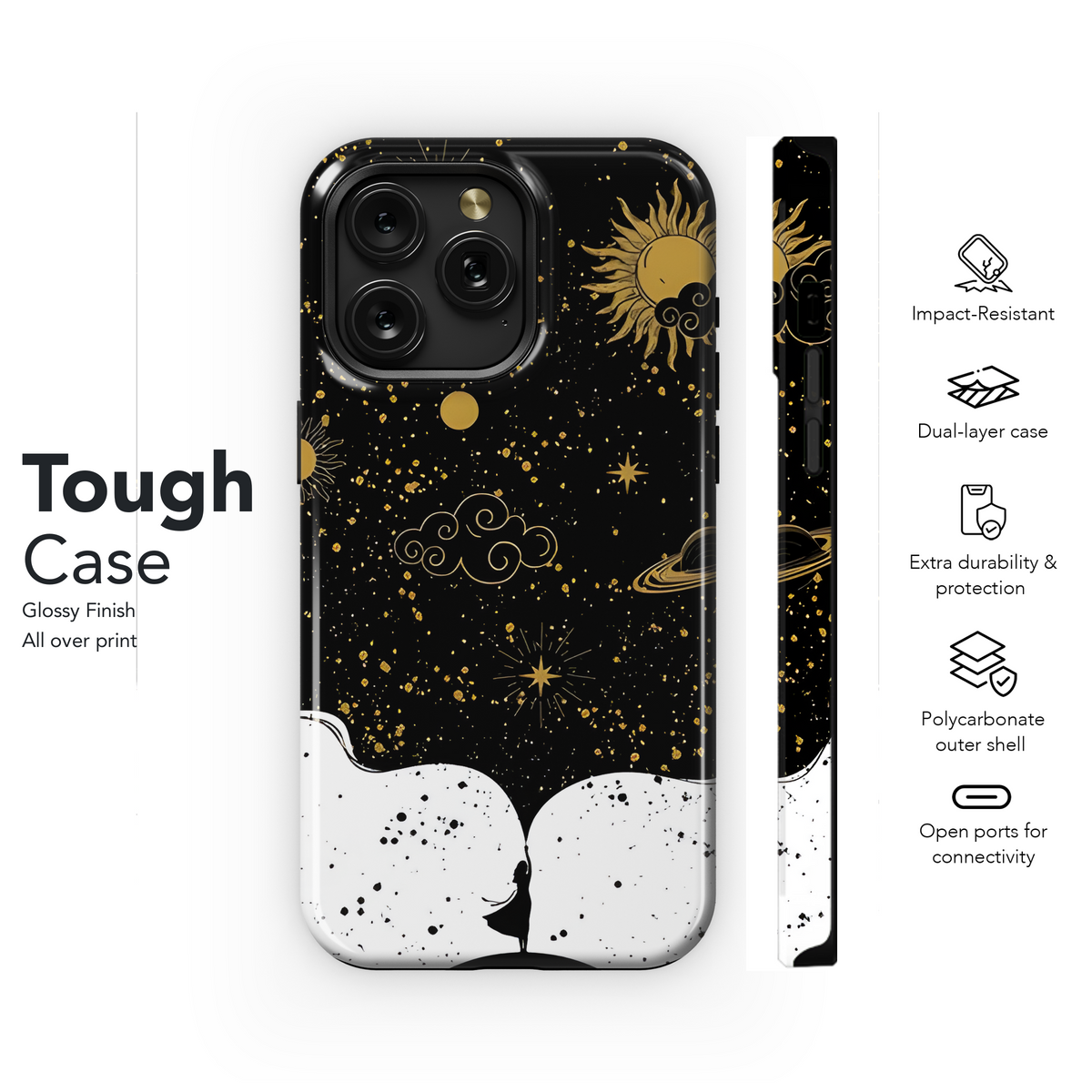 Mystical Universe with Woman's Hand Phone Case iPhone Samsung Cover Pixel 2135 - Image 6