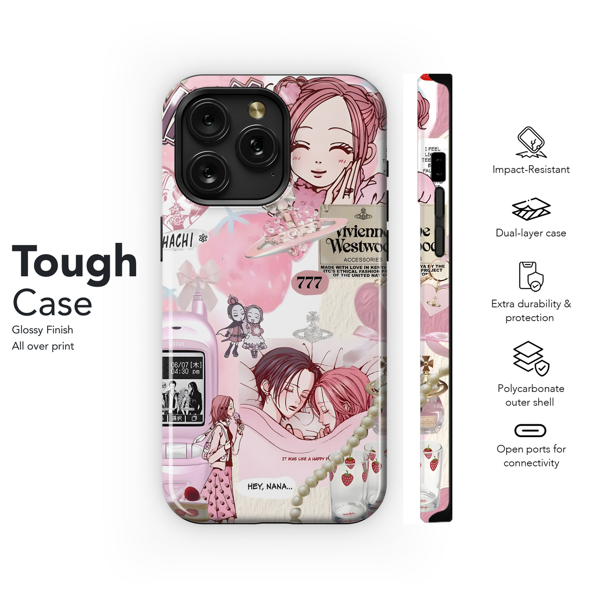 NANA Japanese Anime Manga Comic Pink Phone Case iPhone Samsung Cover Pixel 1986 - Image 6