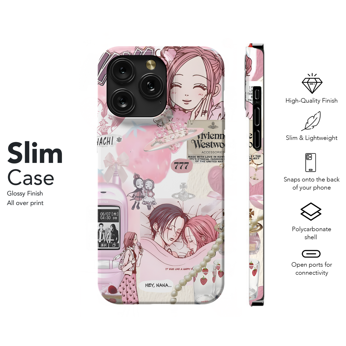 NANA Japanese Anime Manga Comic Pink Phone Case iPhone Samsung Cover Pixel 1986 - Image 7