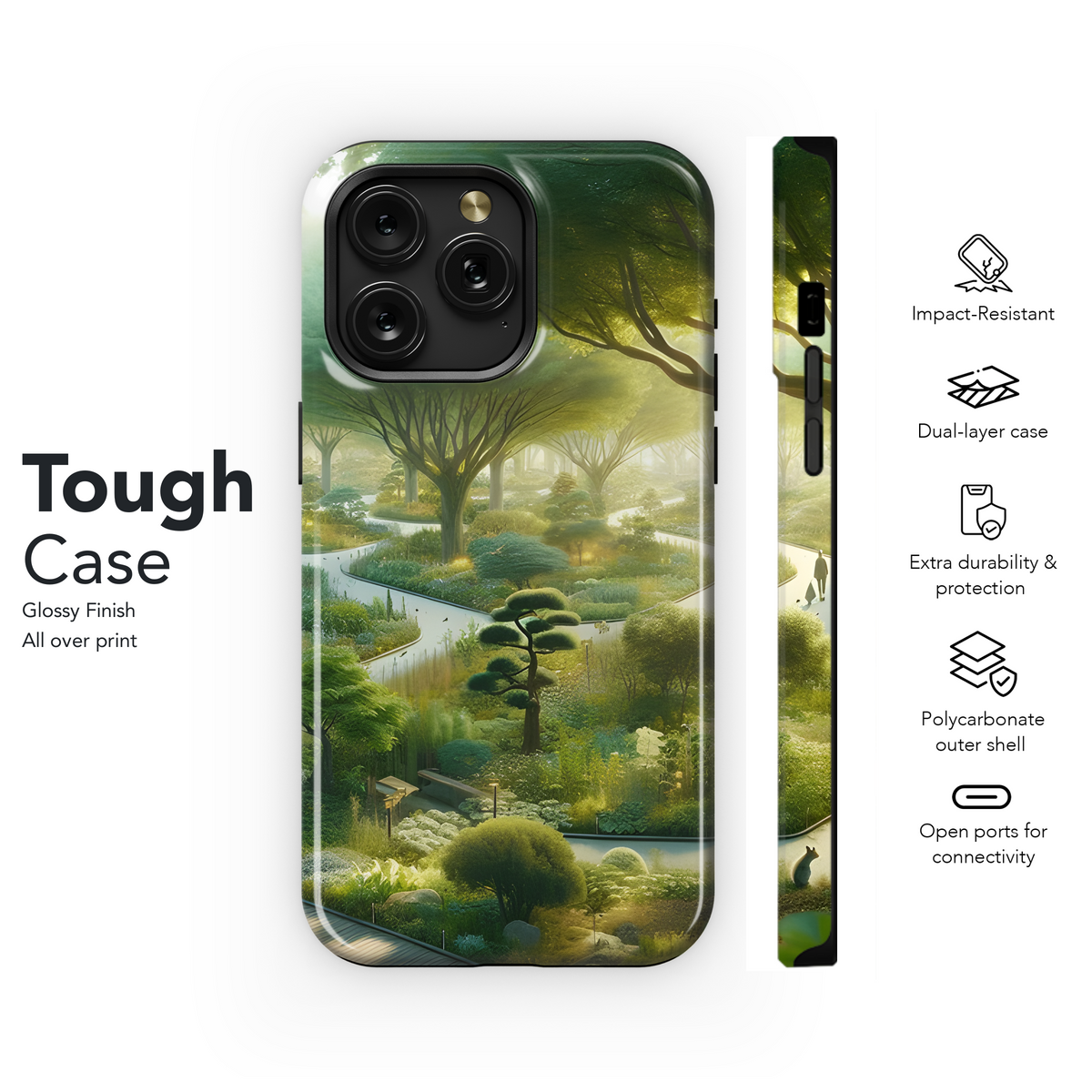 Nature Park with Diverse Flora and Fauna Phone Case iPhone Samsung Cover Pixel 3118 - Image 6