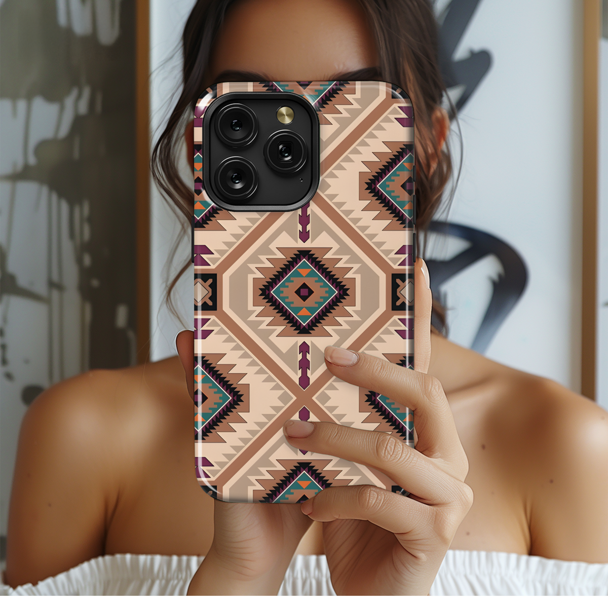 Navajo Ethnic Phone Case iPhone Samsung Cover Pixel 3203 - Image 2