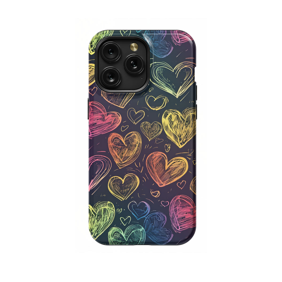 Neon Hearts Phone Case iPhone Samsung Pixel & More 254 - Image 1