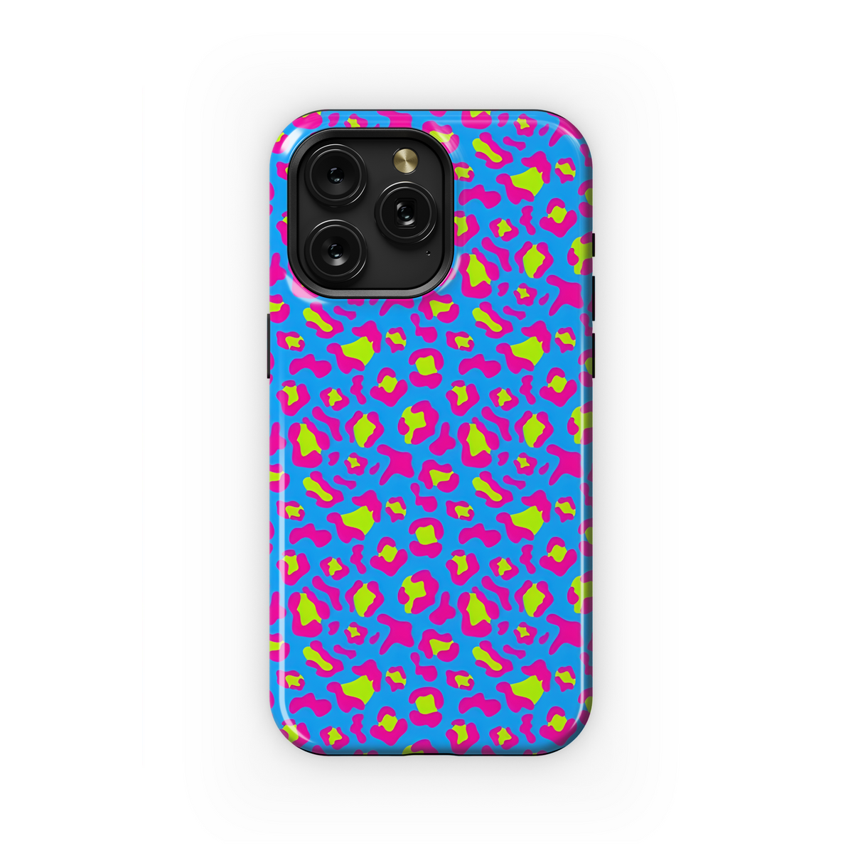 Neon Leopard Print Phone Case iPhone Samsung Cover Pixel 3895 - Image 1