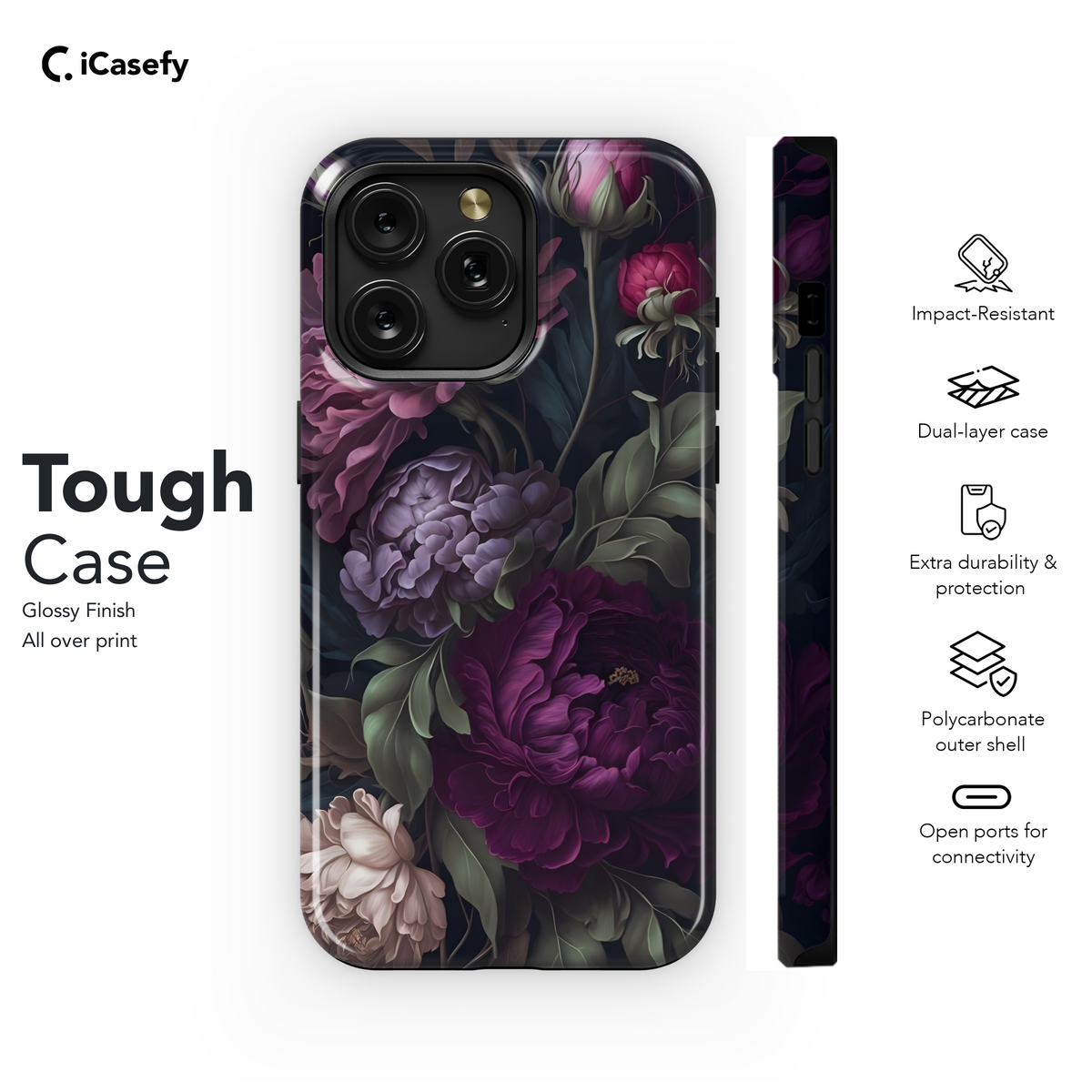 New Baroque Peony Phone Case iPhone Samsung Cover Pixel 1945 - Image 6