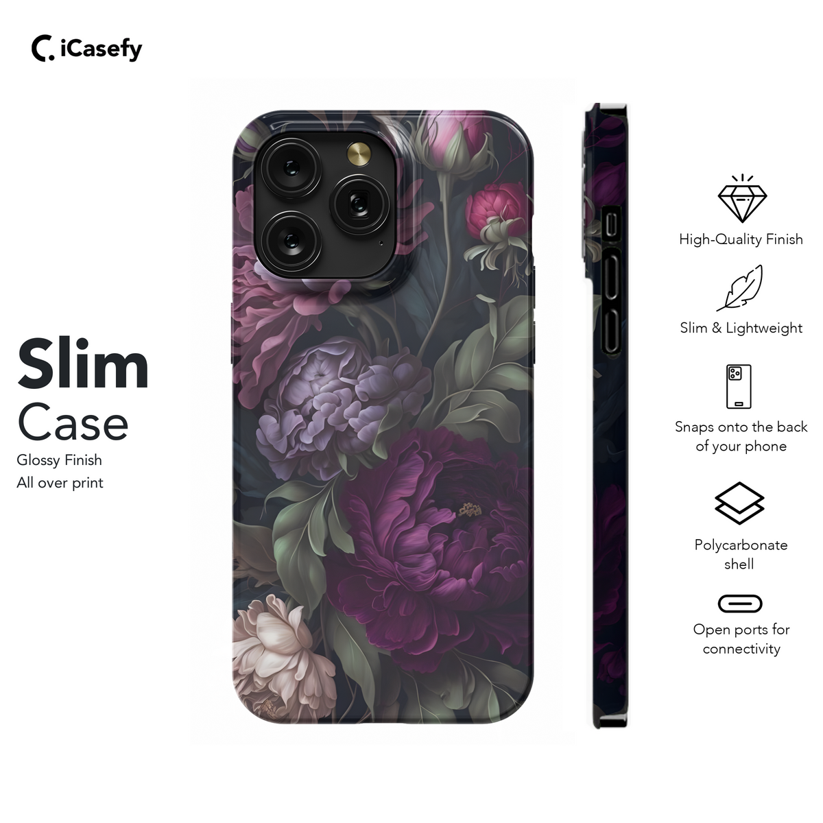 New Baroque Peony Phone Case iPhone Samsung Cover Pixel 1945 - Image 7