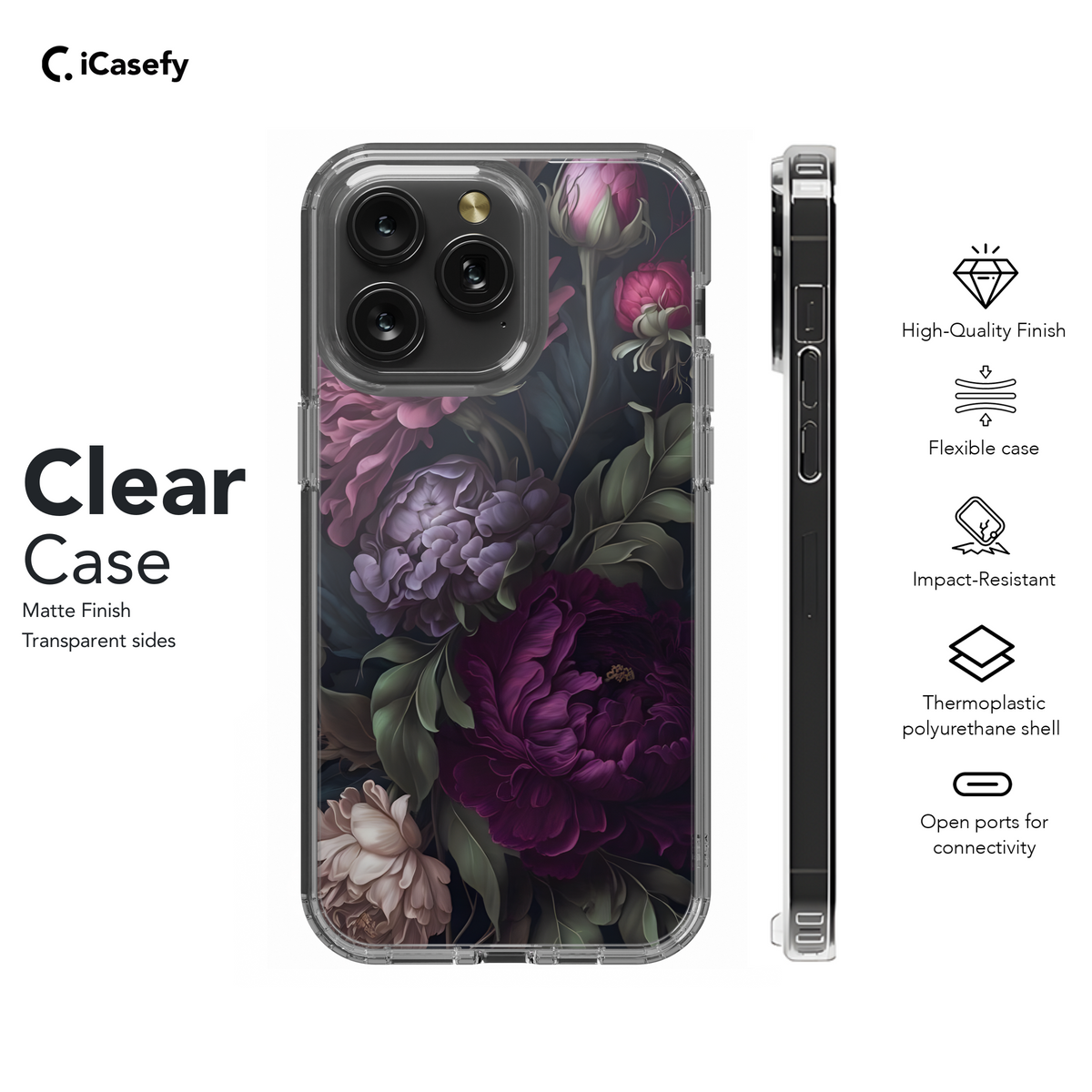 New Baroque Peony Phone Case iPhone Samsung Cover Pixel 1945 - Image 8