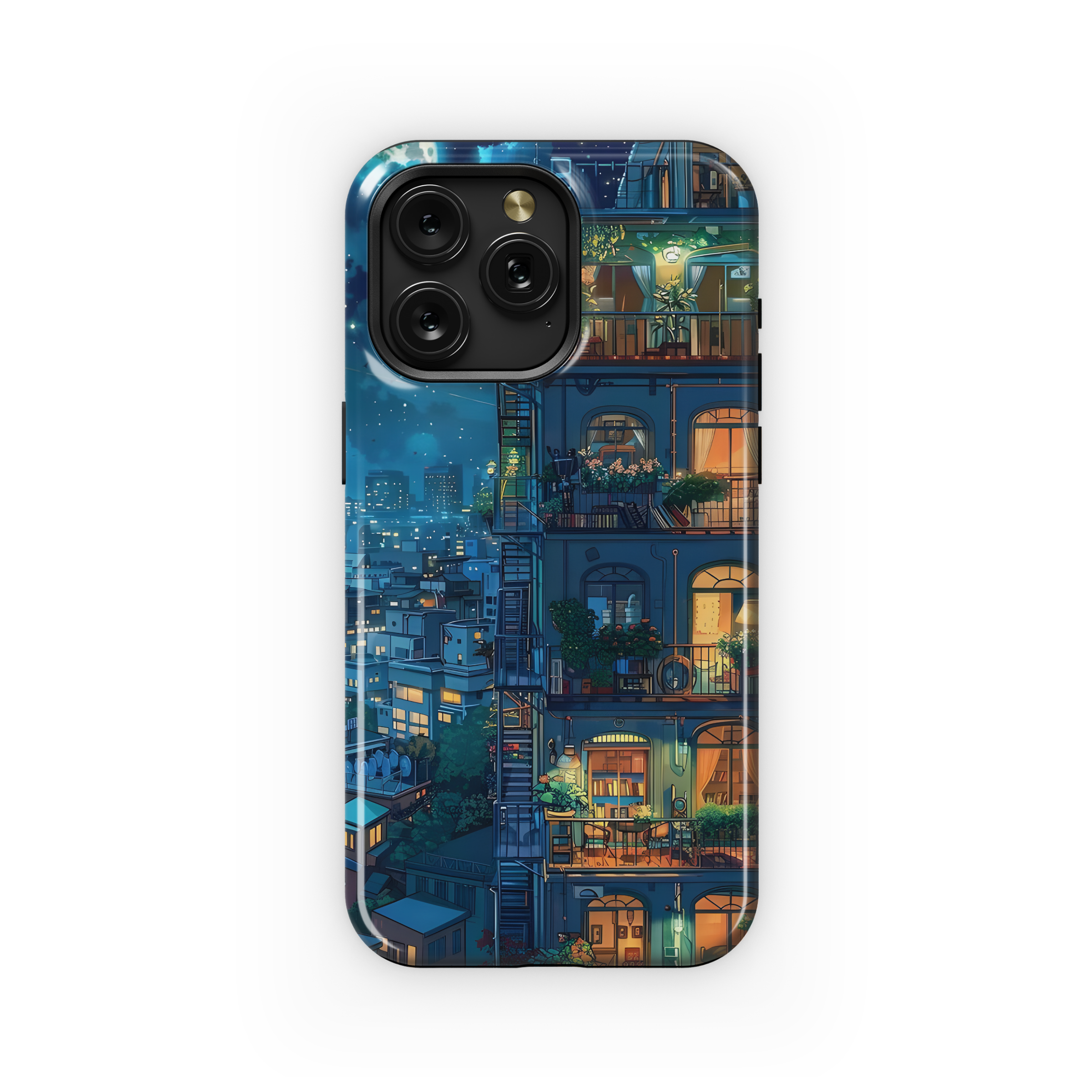 Night City Balcony Dreams
 Phone Case iPhone Samsung Cover Pixel 4509 - Image 1