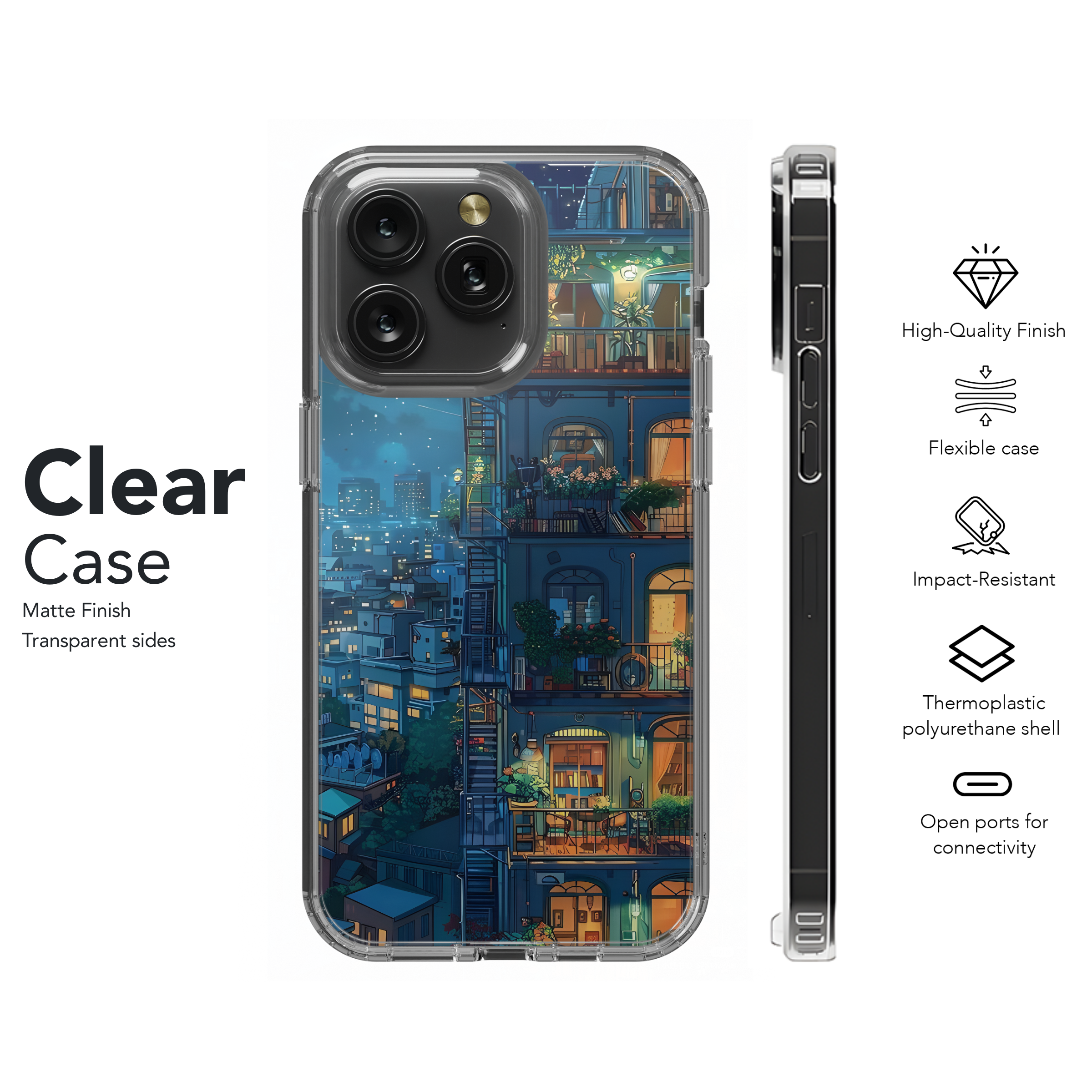 Night City Balcony Dreams
 Phone Case iPhone Samsung Cover Pixel 4509 - Image 8