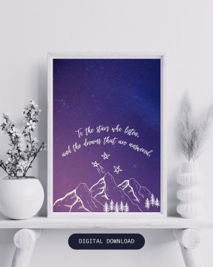 Night Court Print Velaris Acotar Feyre Rhysand Art Court of Thorns & Roses - Image 1