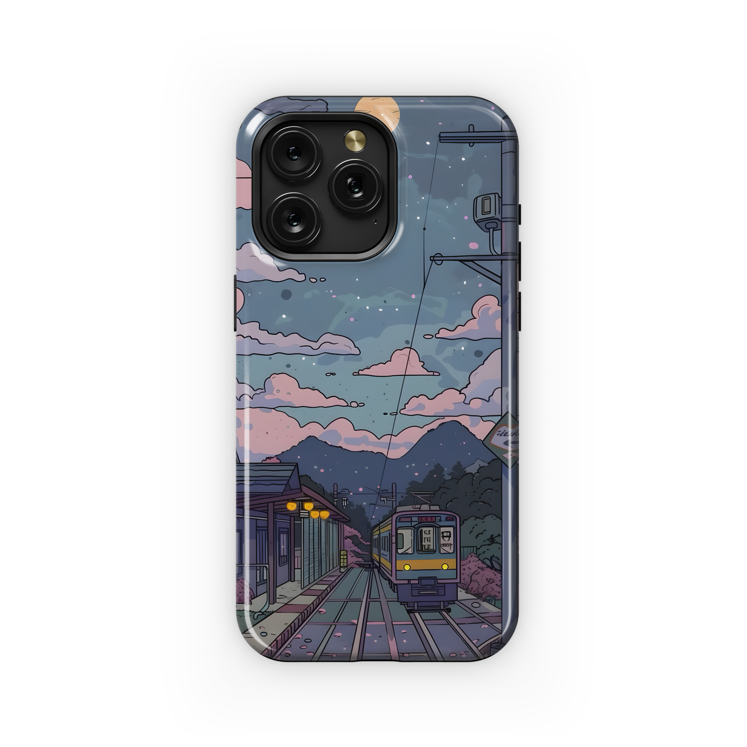 Night Train Station
 Phone Case iPhone Samsung Cover Pixel 4428 - Image 1