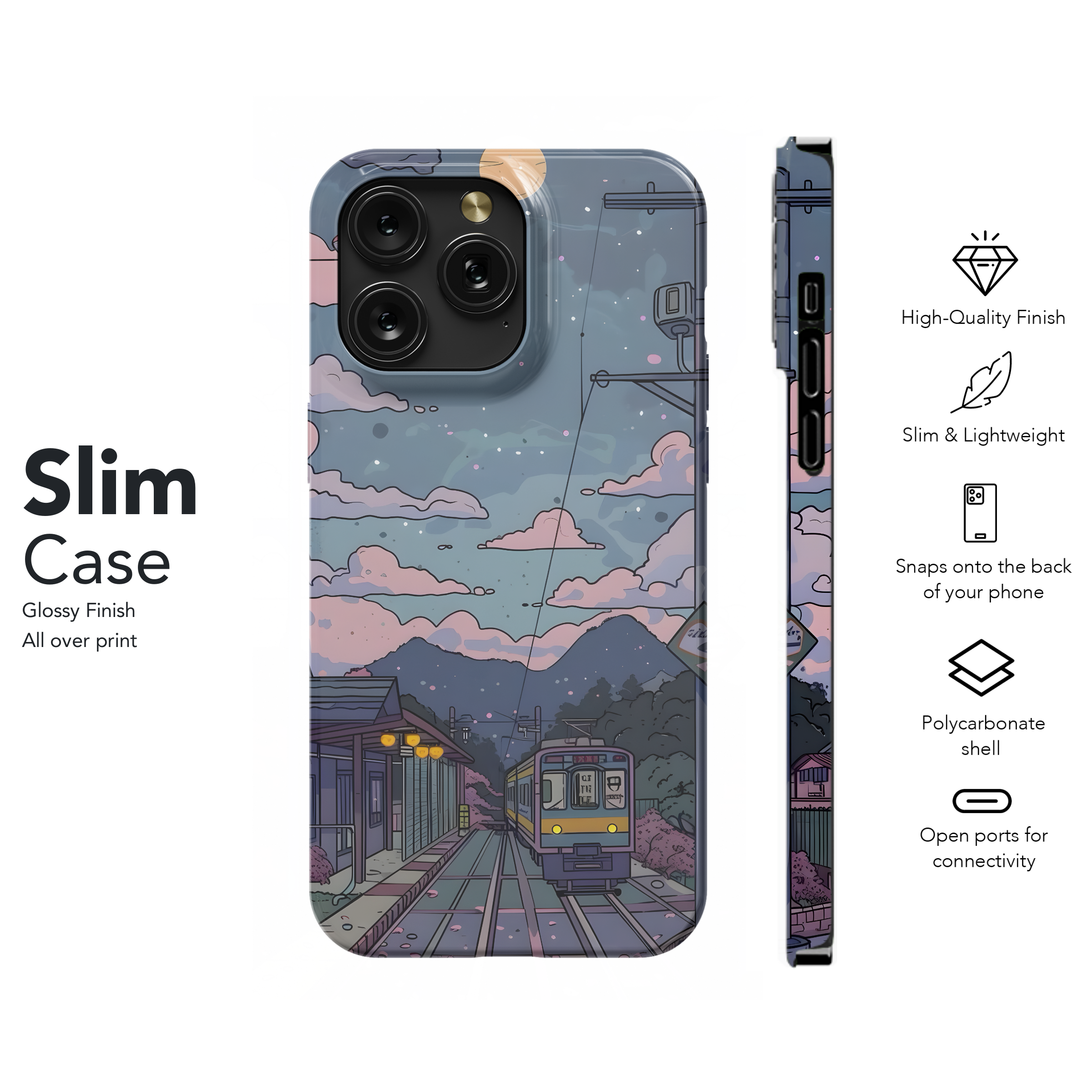 Night Train Station
 Phone Case iPhone Samsung Cover Pixel 4428 - Image 7