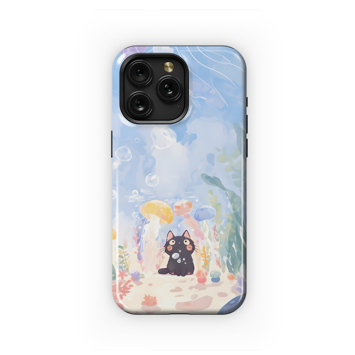 Ocean Kitty Dreams Phone Case iPhone Samsung Cover Pixel 4308 - Image 1