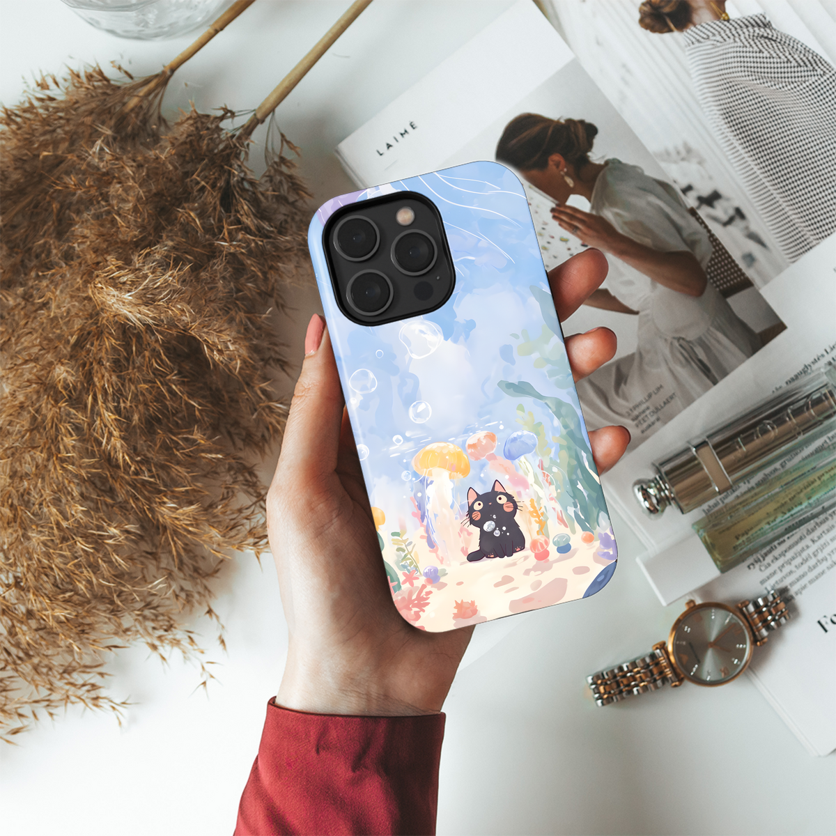 Ocean Kitty Dreams Phone Case iPhone Samsung Cover Pixel 4308 - Image 4