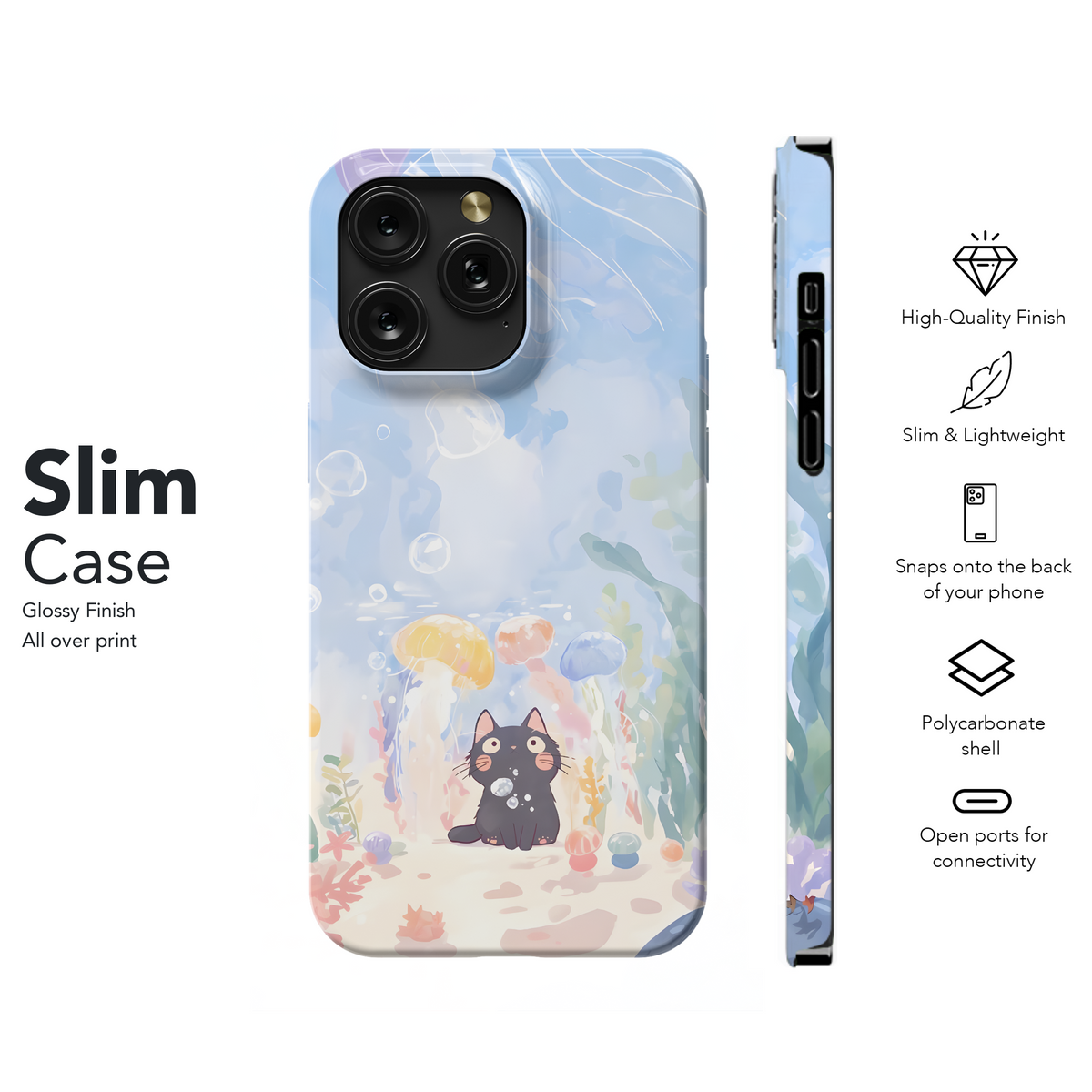 Ocean Kitty Dreams Phone Case iPhone Samsung Cover Pixel 4308 - Image 7