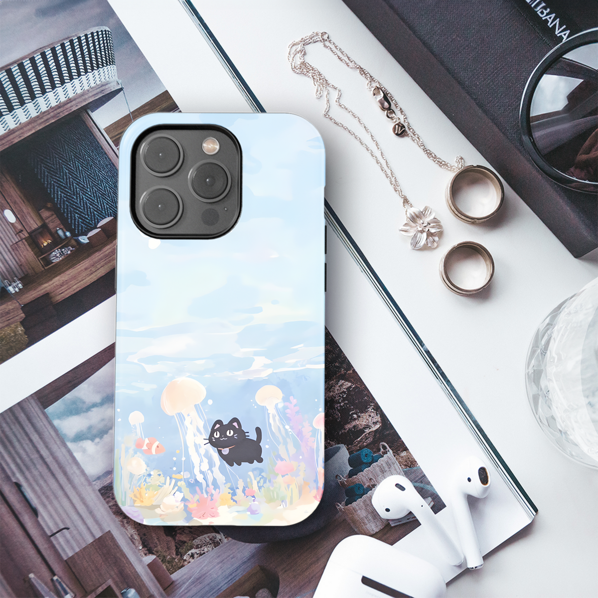 Ocean Kitty Dreamscape
 Phone Case iPhone Samsung Cover Pixel 4244 - Image 3