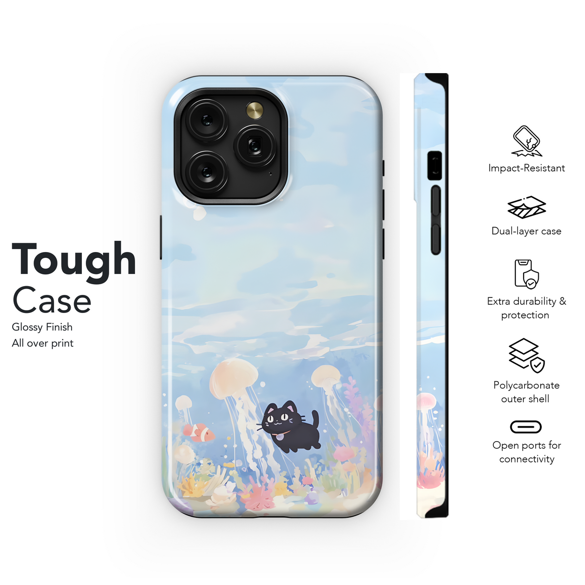 Ocean Kitty Dreamscape
 Phone Case iPhone Samsung Cover Pixel 4244 - Image 6