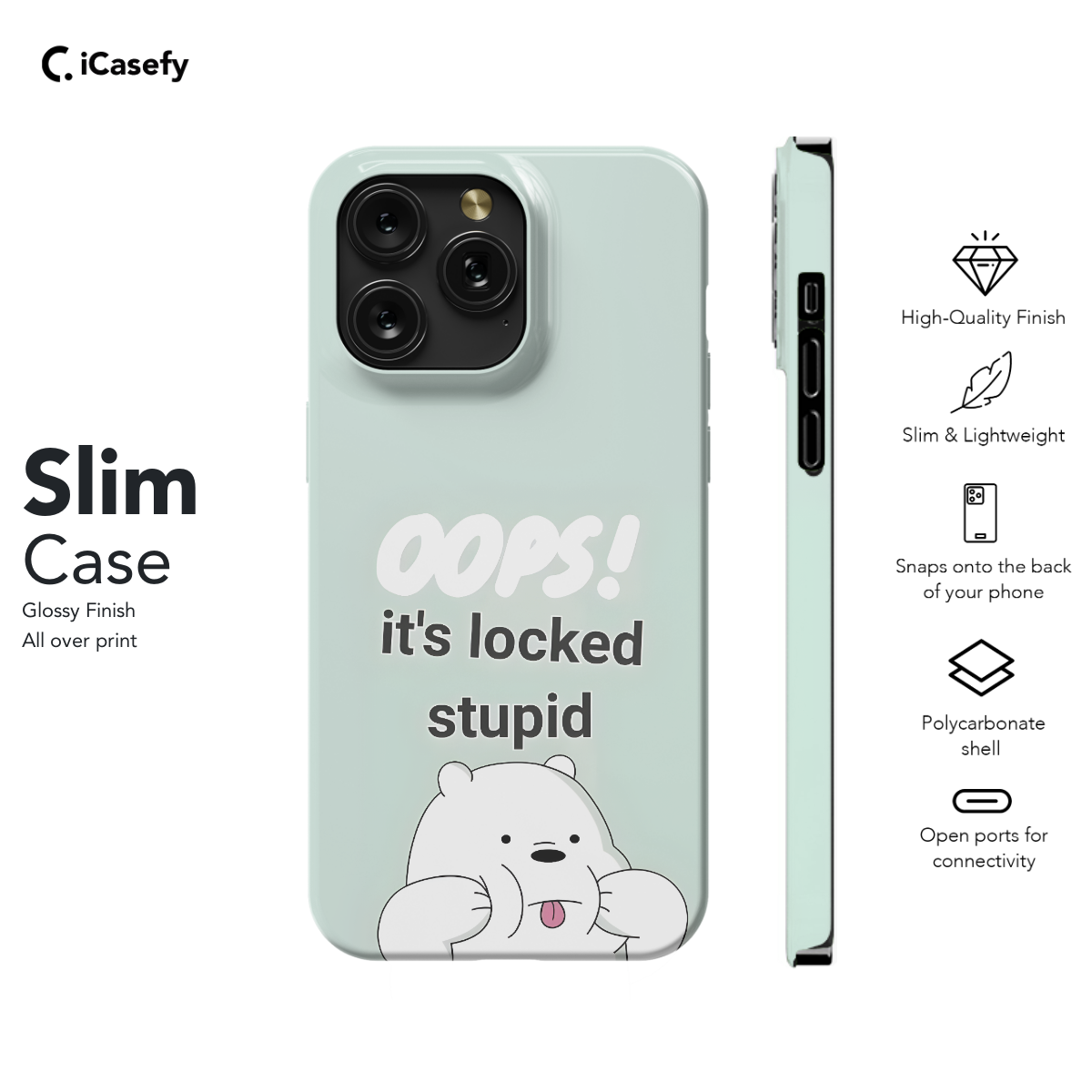 Oops! It's Locked Stupid, Funny Quote Phone Case iPhone Samsung Pixel & More 321 - Image 6