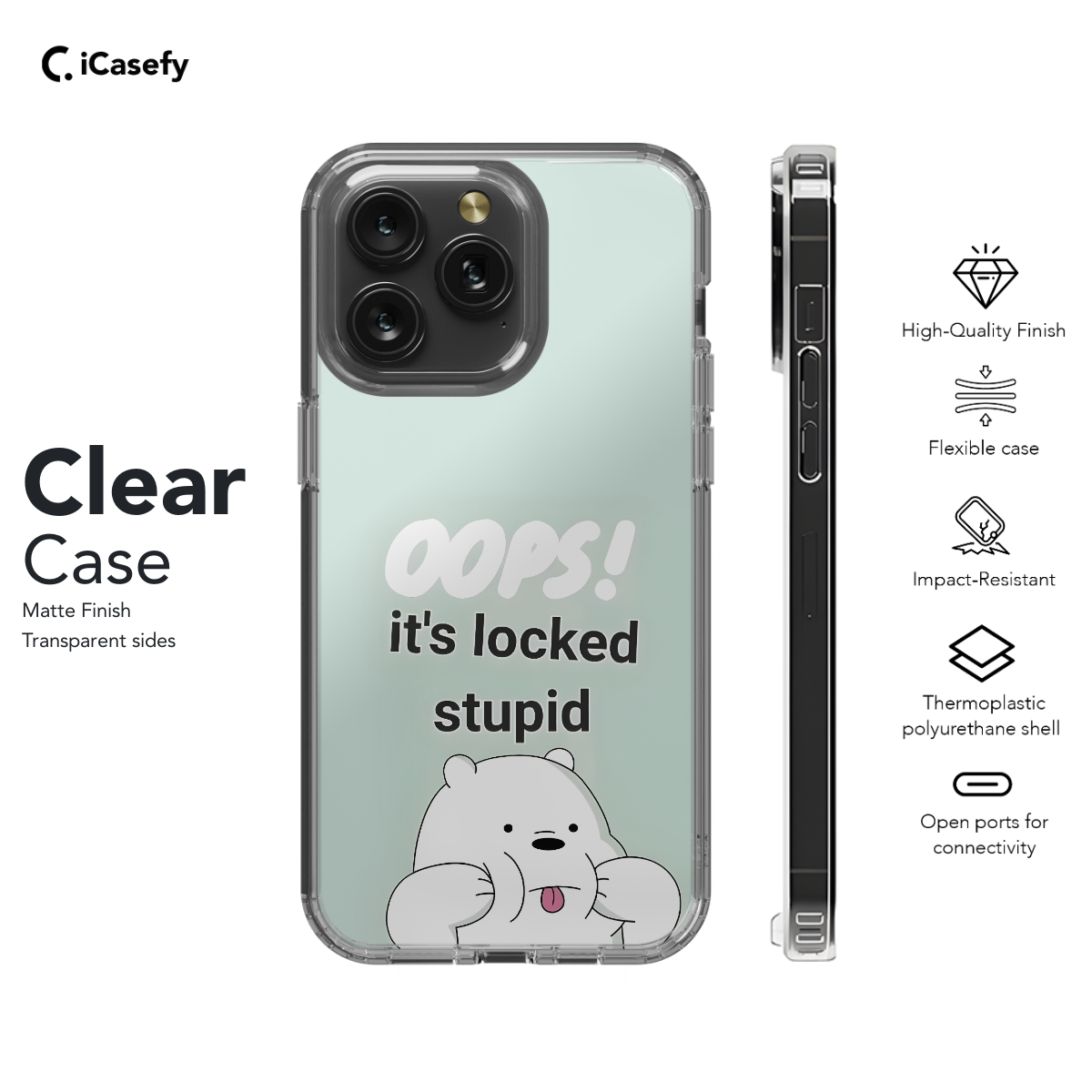 Oops! It's Locked Stupid, Funny Quote Phone Case iPhone Samsung Pixel & More 321 - Image 7