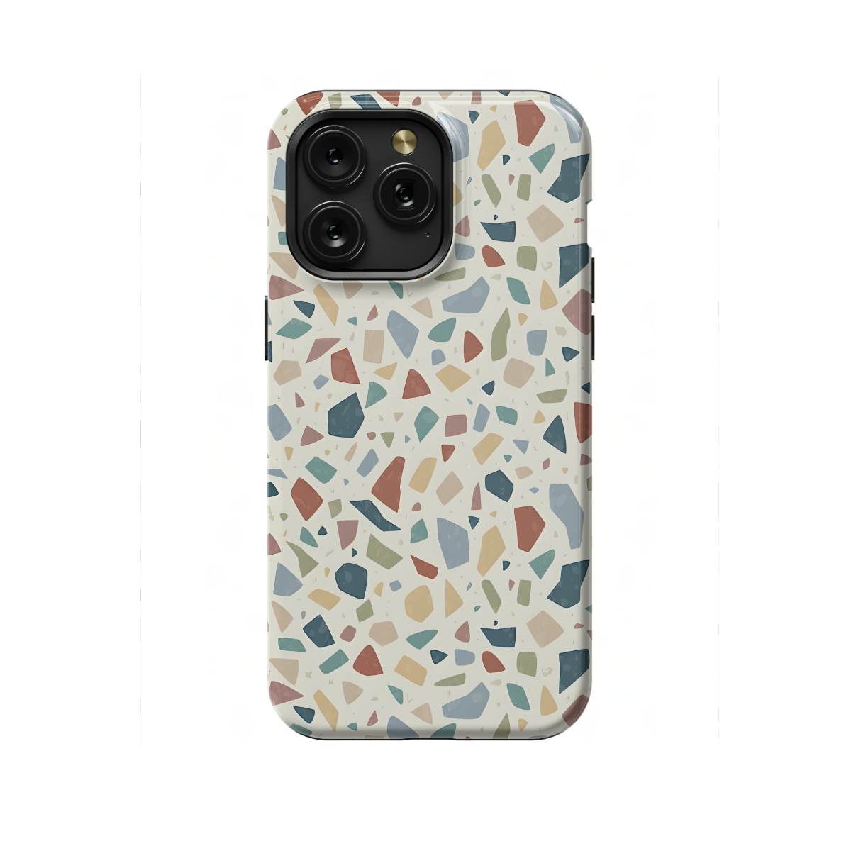 Organic Flat Monochromatic Terrazzo Phone Case iPhone Samsung Cover Pixel 1116 - Image 1