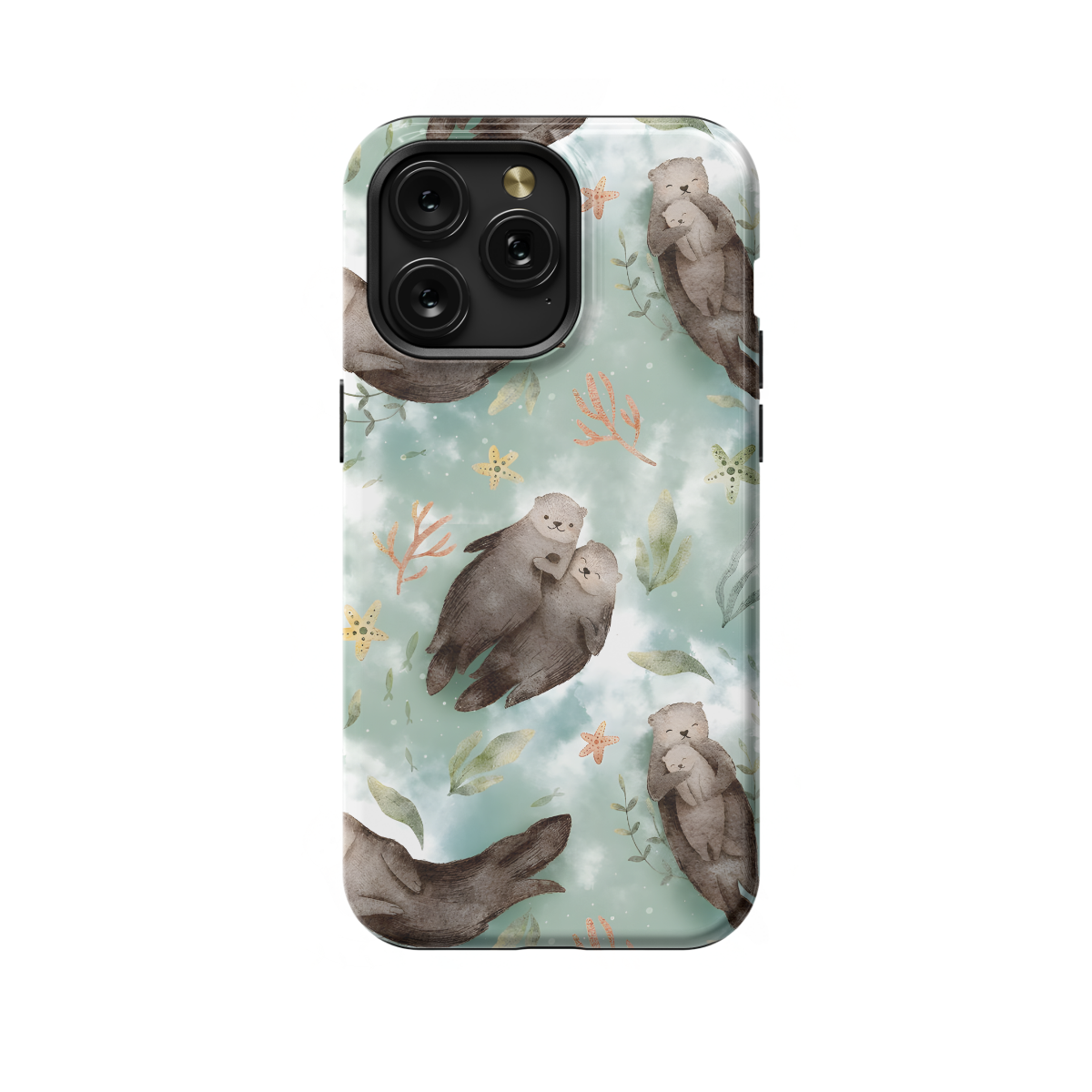 Otters pattern Phone Case iPhone Samsung Cover Pixel 1374 - Image 1