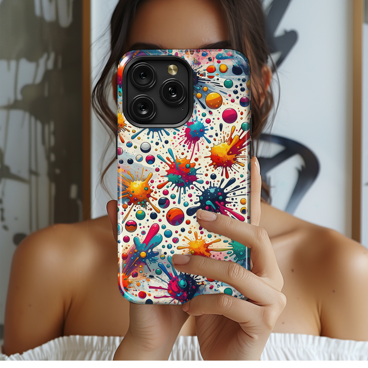 Paint Splatter Phone Case iPhone Samsung Cover Pixel 3346 - Image 2