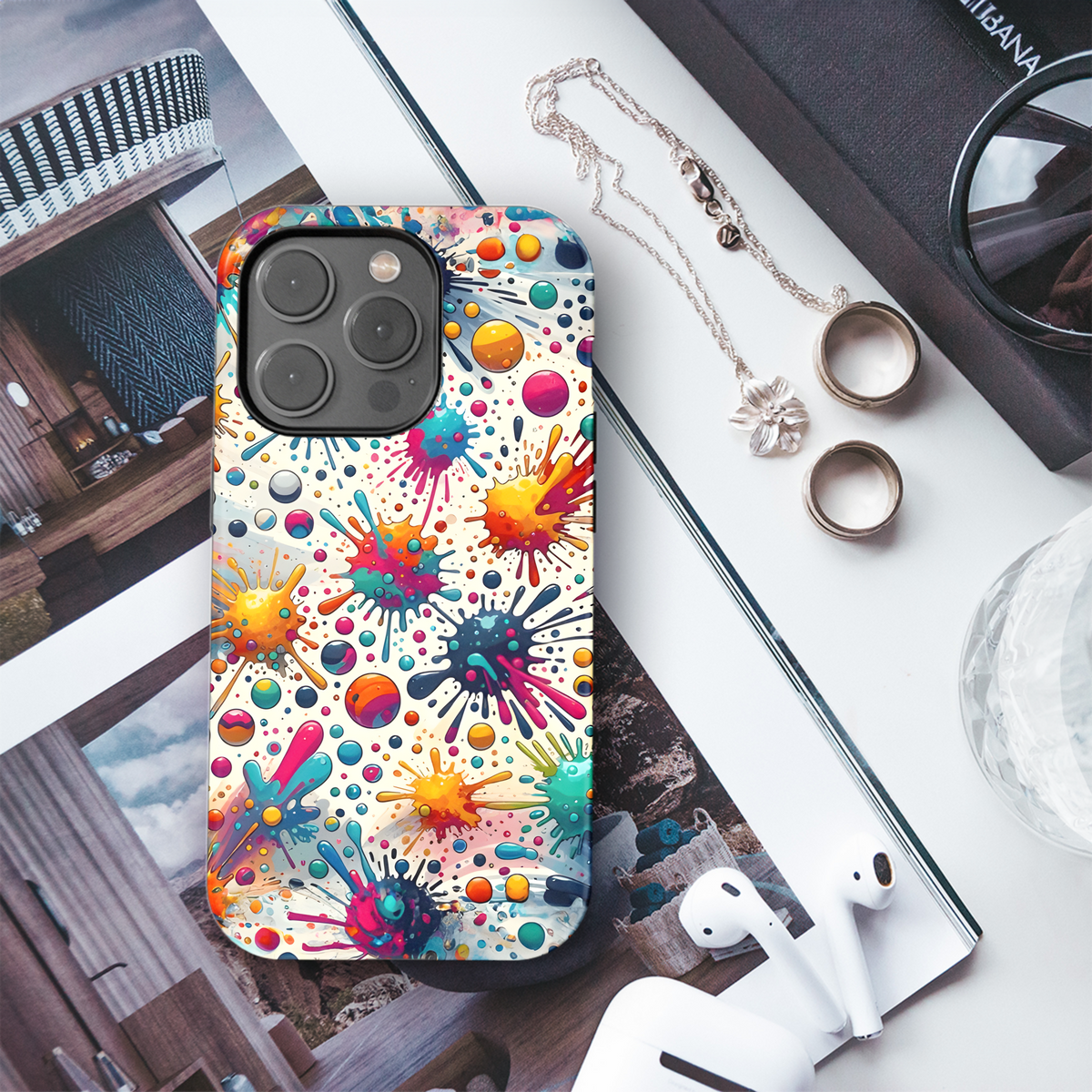 Paint Splatter Phone Case iPhone Samsung Cover Pixel 3346 - Image 3