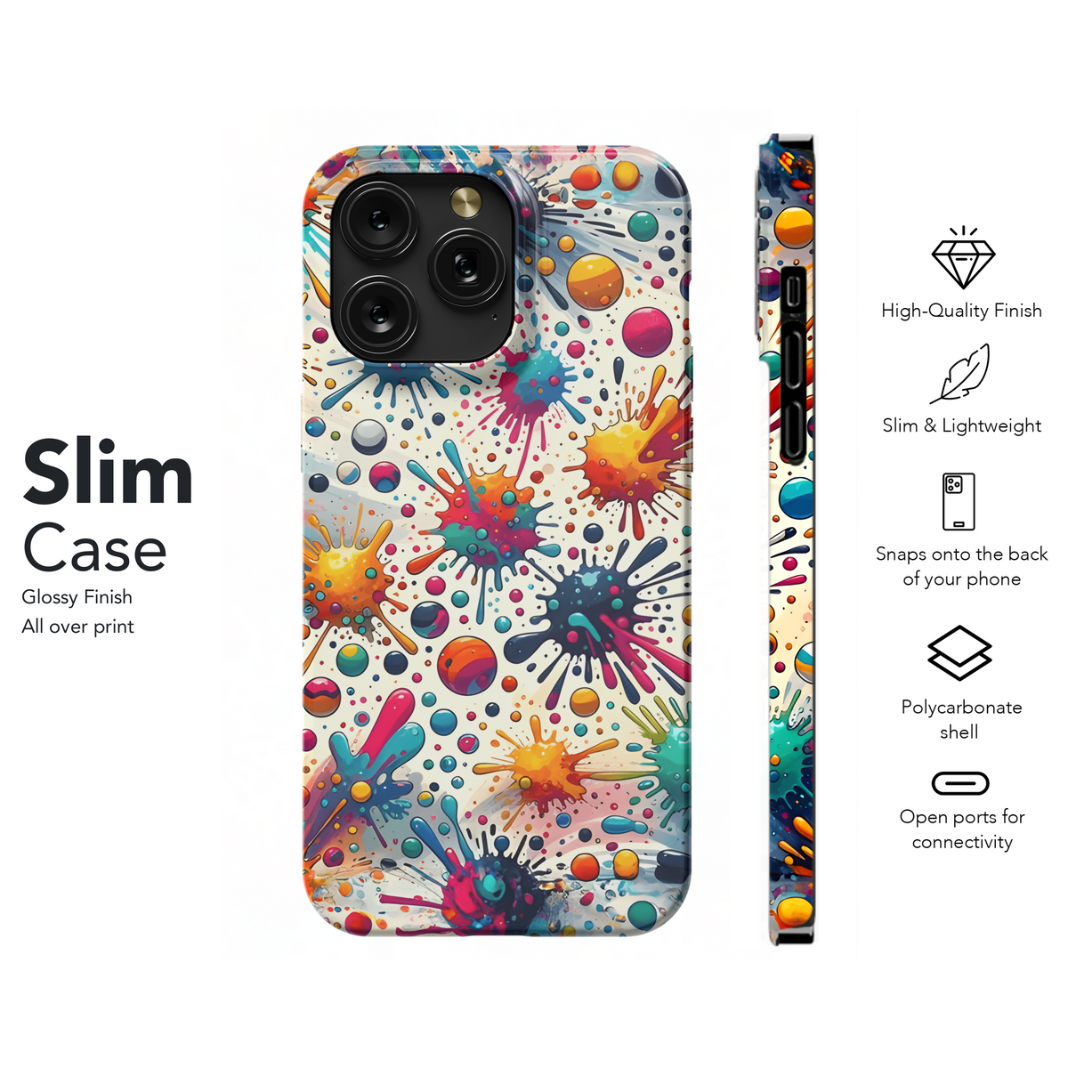 Paint Splatter Phone Case iPhone Samsung Cover Pixel 3346 - Image 7