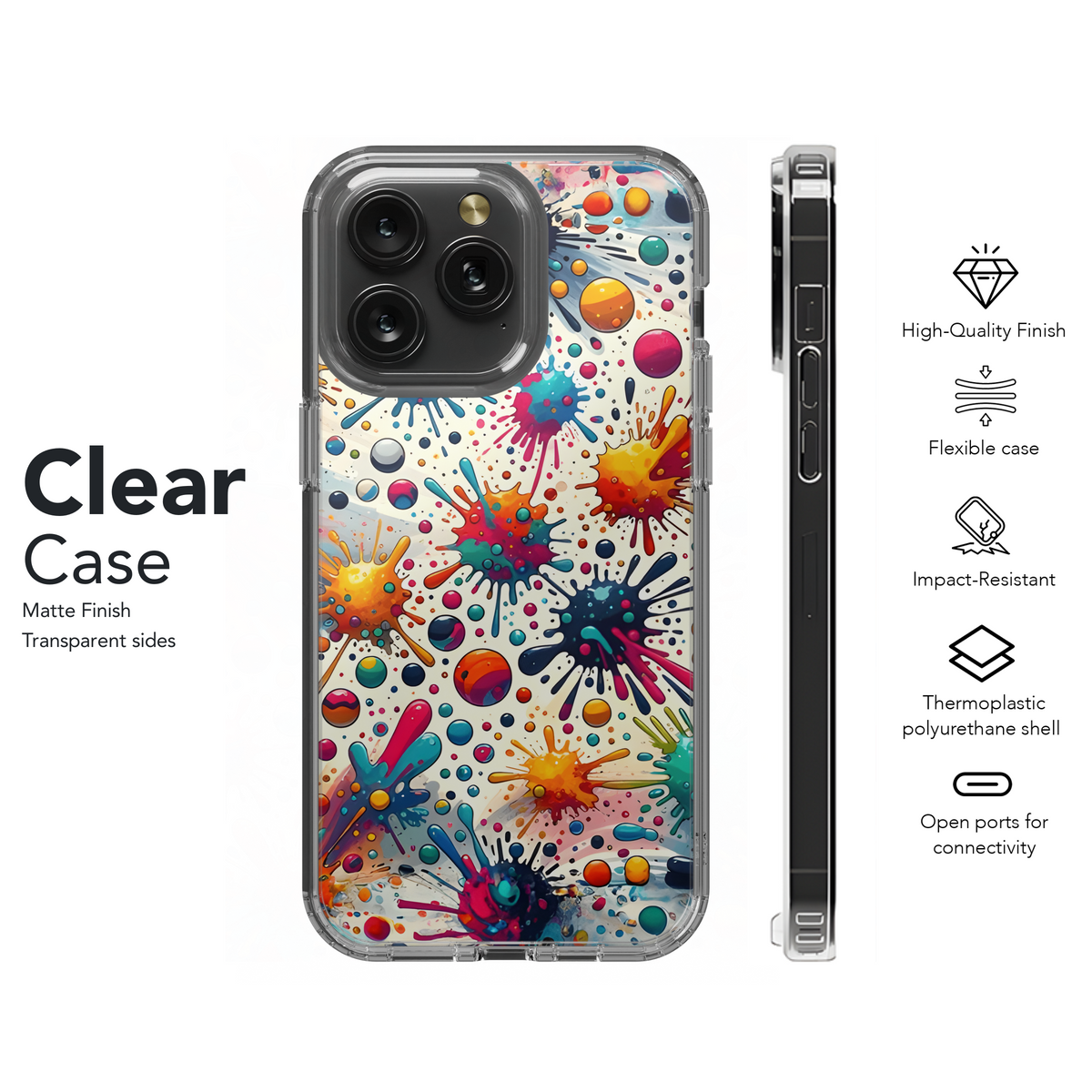 Paint Splatter Phone Case iPhone Samsung Cover Pixel 3346 - Image 8