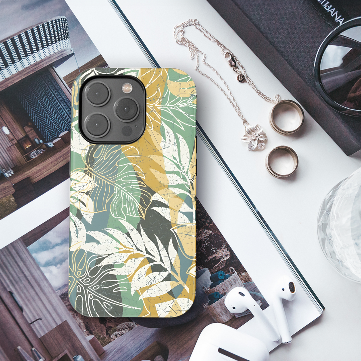 Palm Leaves Phone Case iPhone Samsung Cover Pixel 2691 - Image 3