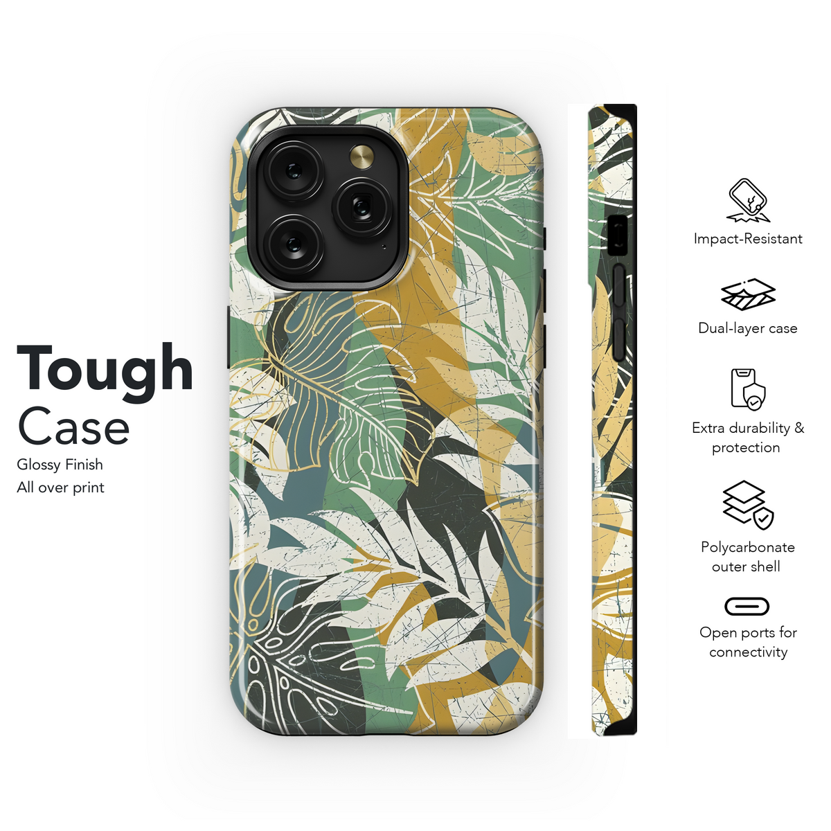 Palm Leaves Phone Case iPhone Samsung Cover Pixel 2691 - Image 6