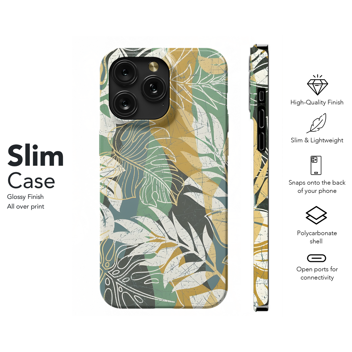 Palm Leaves Phone Case iPhone Samsung Cover Pixel 2691 - Image 7