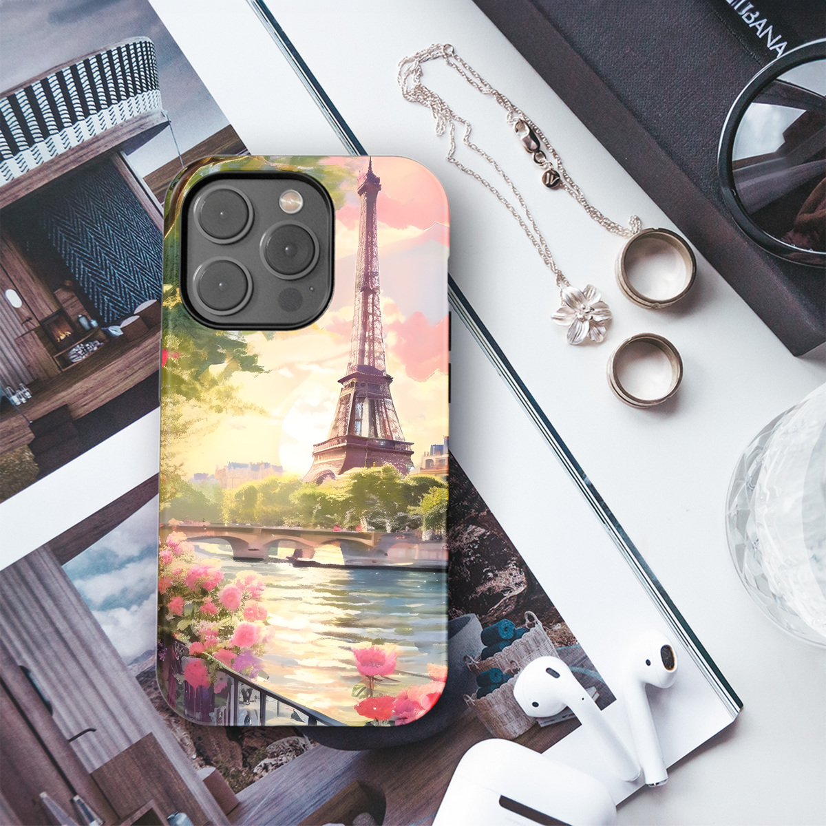 Parisian Sunset Romance
 Phone Case iPhone Samsung Cover Pixel 4112 - Image 3