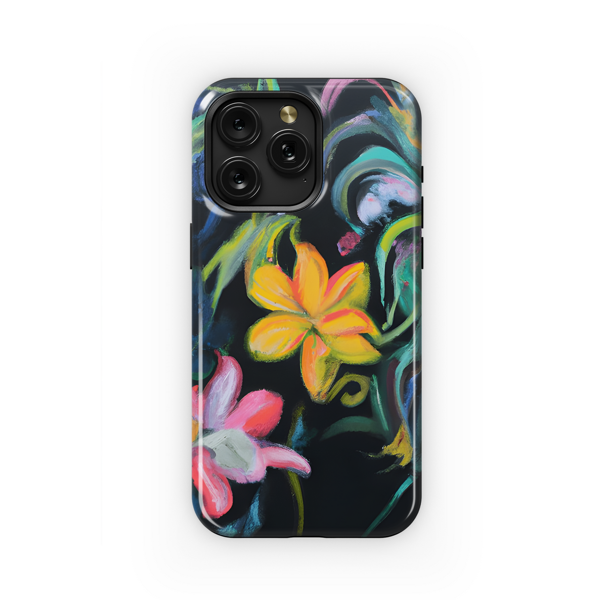 Pastel Brushstroke Flowers Phone Case iPhone Samsung Cover Pixel 3573 - Image 1