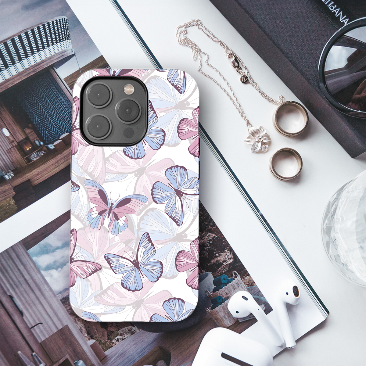 Pastel Butterfly Phone Case iPhone Samsung Cover Pixel 3953 - Image 3